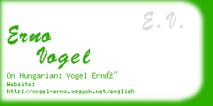 erno vogel business card